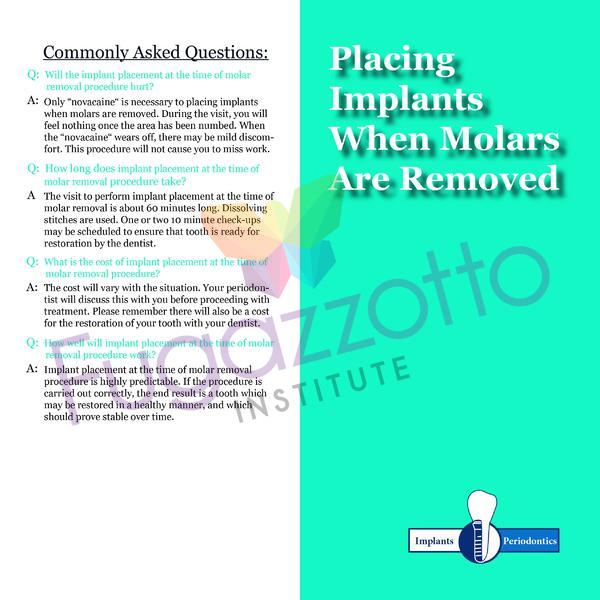 Placing Implants When Molars Are Extracted